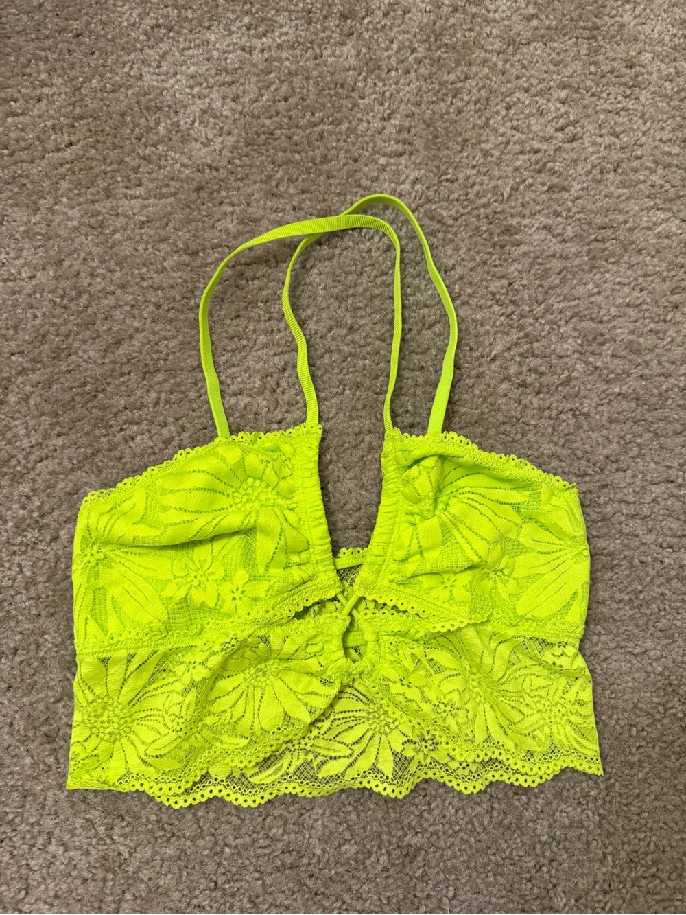 Neon green Lace Bralette